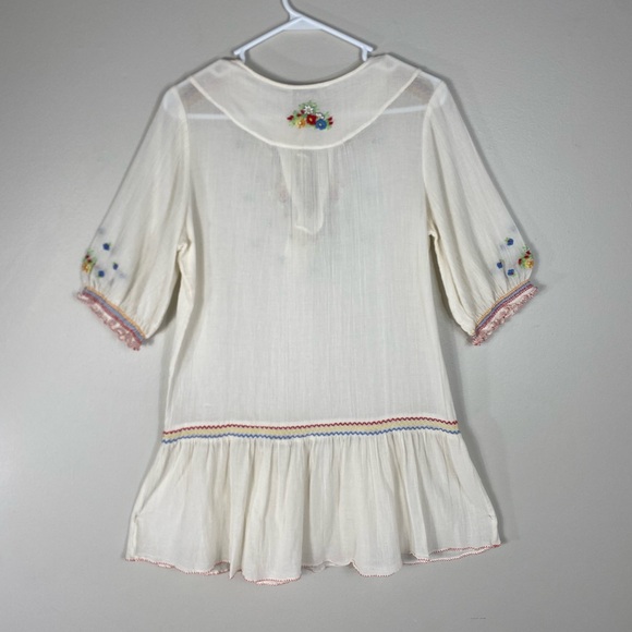 MES DEMOISELLES Floral Embroidery Intricate Tunic Top Sz EU 38 US 6 EXCELLENT - Picture 5 of 8